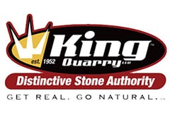King quarry logo with the words distinctive stone authority.