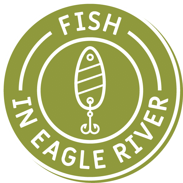 Fish in eagle river logo.