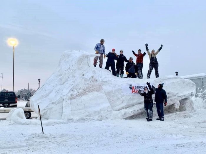 2019 Snowmobile Snow Sculpture