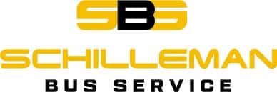 Logo for Schilleman Bus Service featuring the initials "SBS" in yellow and black, with "Schilleman" in yellow and "Bus Service" in black below.