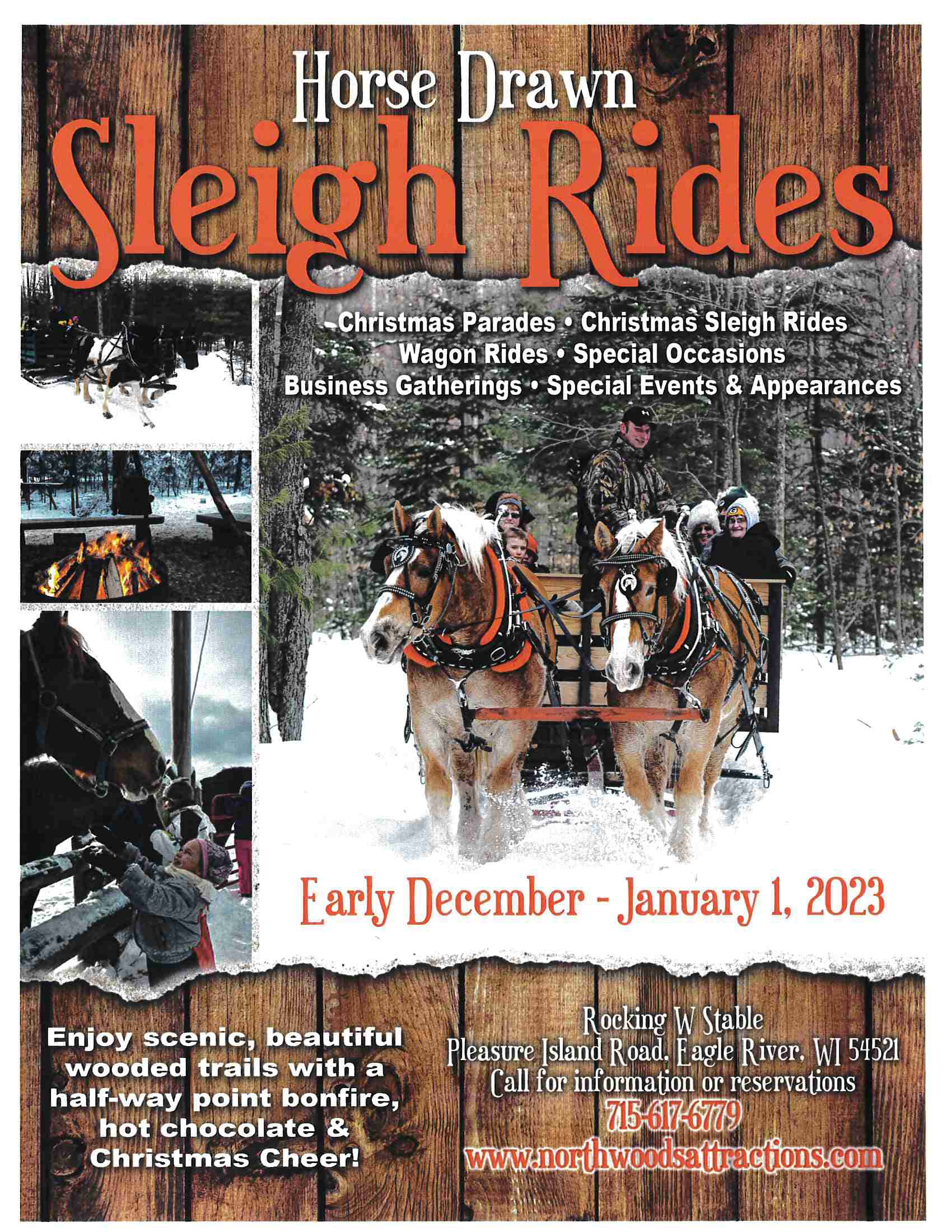 Rocking W Horse Drawn Sleigh Rides Eagle River Area Chamber of Commerce