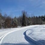 groomed snow trail