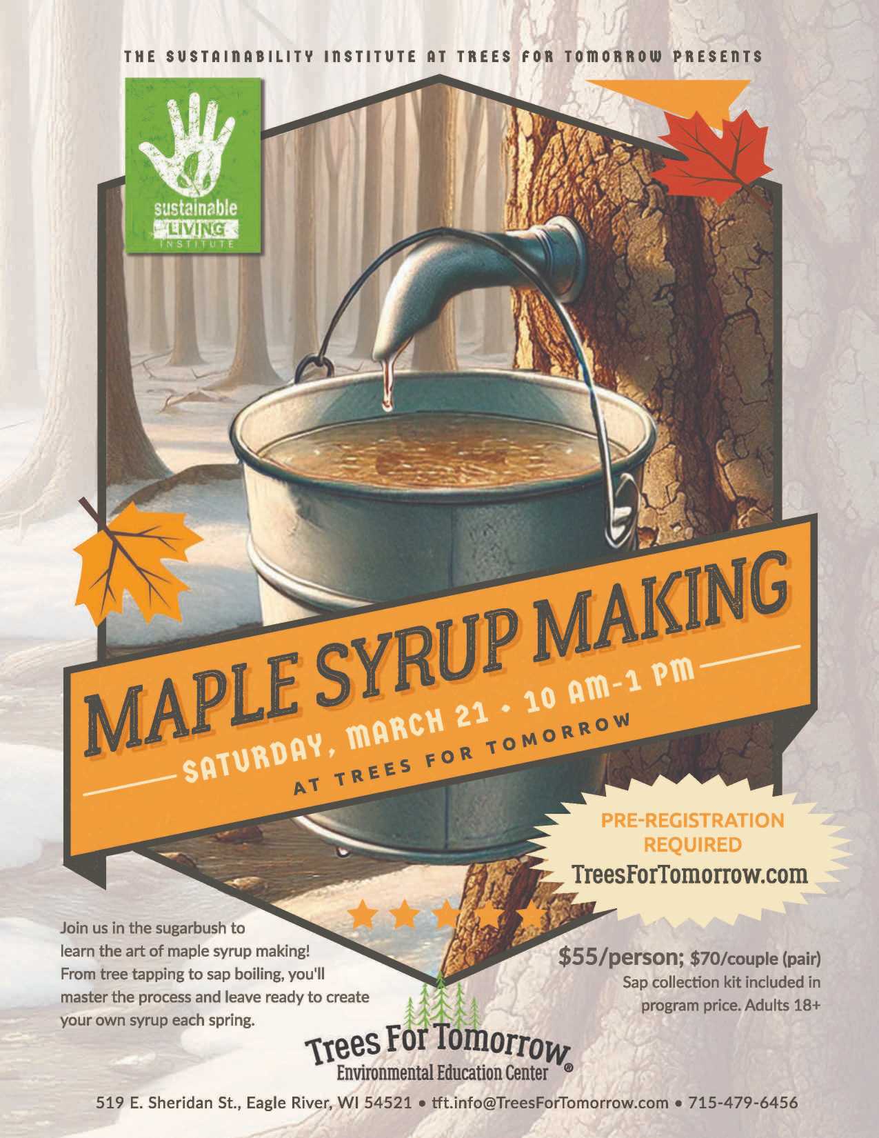 Sustainable Living Institute: Maple Syrup Making at Trees for Tomorrow ...