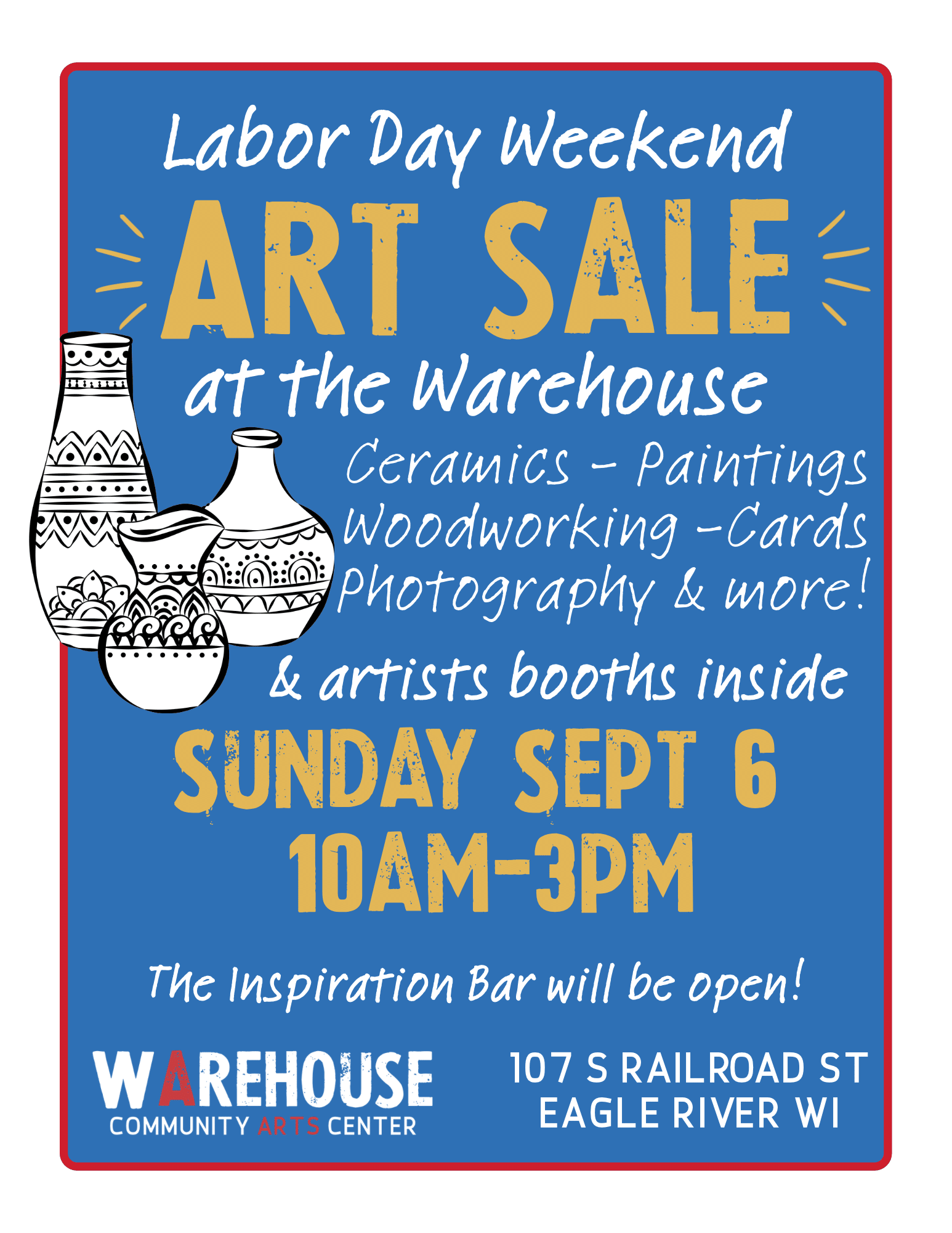 6 warehouse art sale