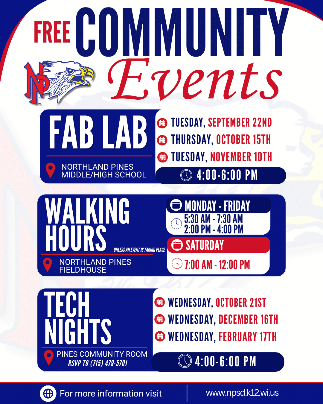 northland pines school dist Free Community Events (1)