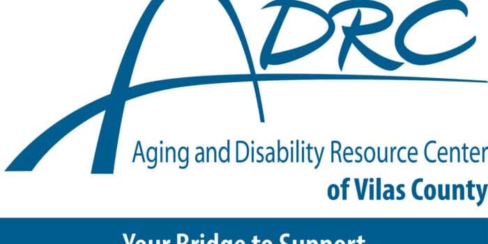 Logo of the Aging and Disability Resource Center of Vilas County with the tagline "Your Bridge to Support.