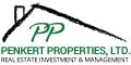 Logo for Penkert Properties, Ltd., includes a stylized green "PP" beneath a black roofline, with the text "Penkert Properties, Ltd. Real Estate Investment & Property Rental Management.