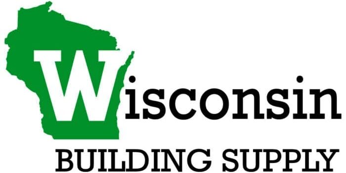         Logo of Wisconsin Building Supply, featuring the company name with a large green silhouette of the state of Wisconsin behind the "W" and "Building Supply".