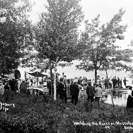 history_Boat_races_on_Muskellunge_Lake